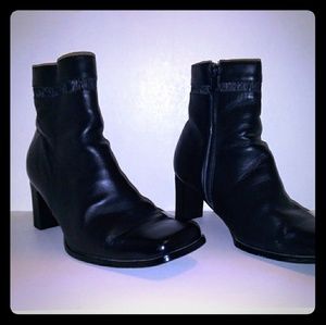 Faux Leather Ankle Boots